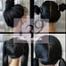 Celebrity human lacefront 360 black wig