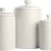 Kitchen Canister, 3 Piece Set, Hampton White