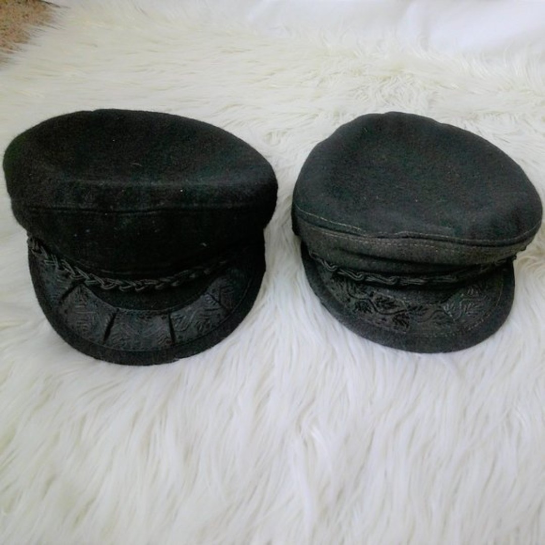 Greek Fisherman's Hat Lot of 2 Wool Blend Made in Greece