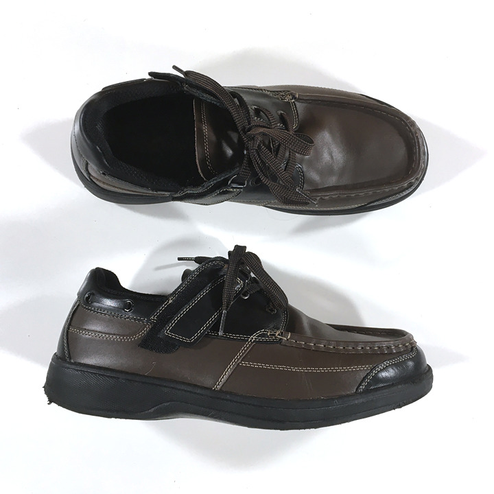 Orthofeet Baton Rouge Loafers Mens Size 11 4E Wide Brown Black Orthopedic 422