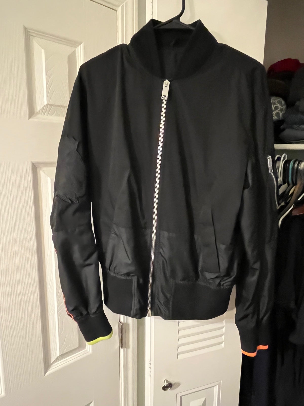 Versus by Gianni Versace Black Bomber Jacket Size 46