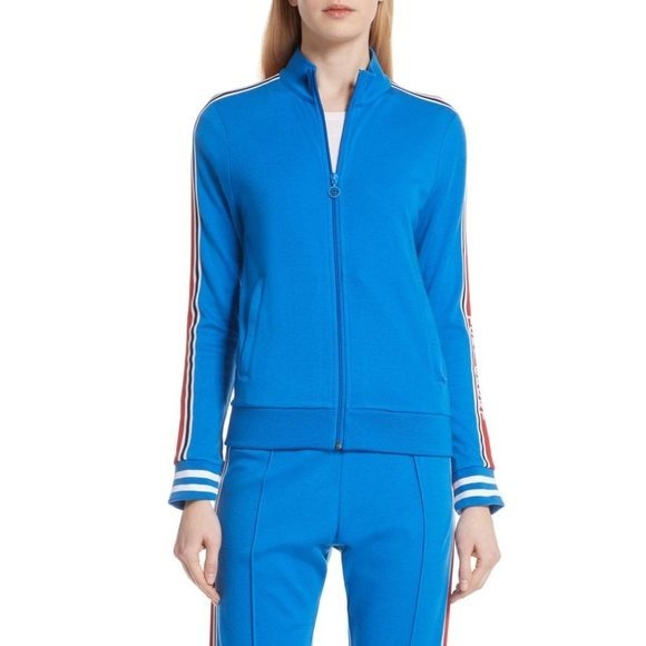 【TORY SPORT】SIDE STRIPE FULL-ZIP TRACK JACKET Tory Sport Side Stripe Track Jacket,Size SP
