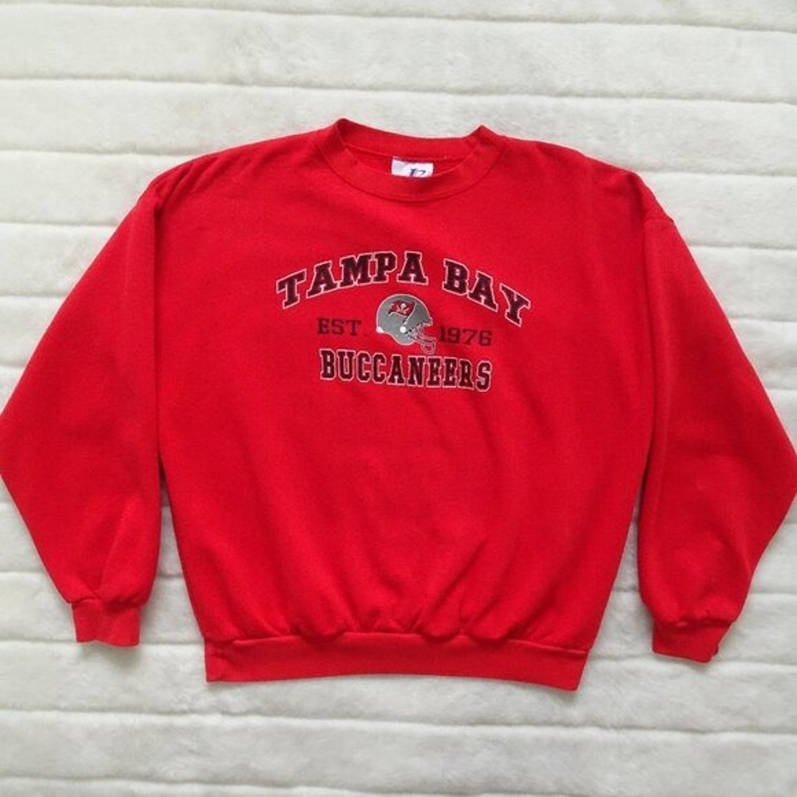 Logo Athletic Men's Sweatshirt Vintage Tampa Bay Buccaneers XL Red Pullover