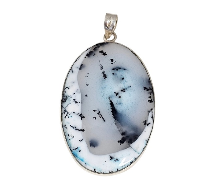Dendritic Opal Oval Pendant