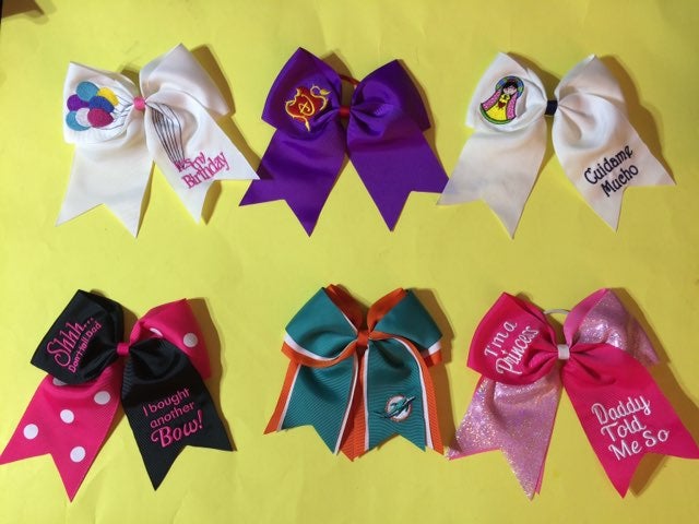 Girls embroided Bows