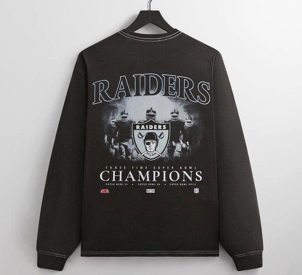 Kith x NFL Raiders Longsleeve Vintage Tee Size XL