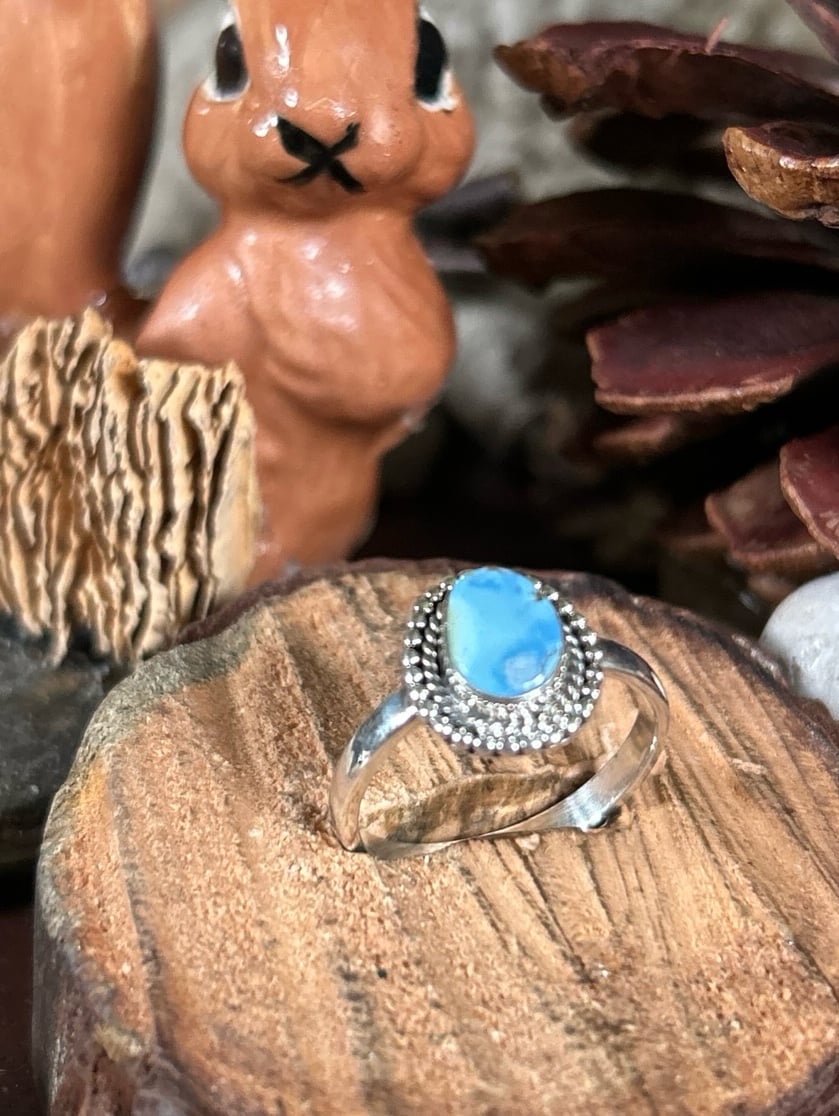 925 Sterling Golden hills turquoise size 8 ring