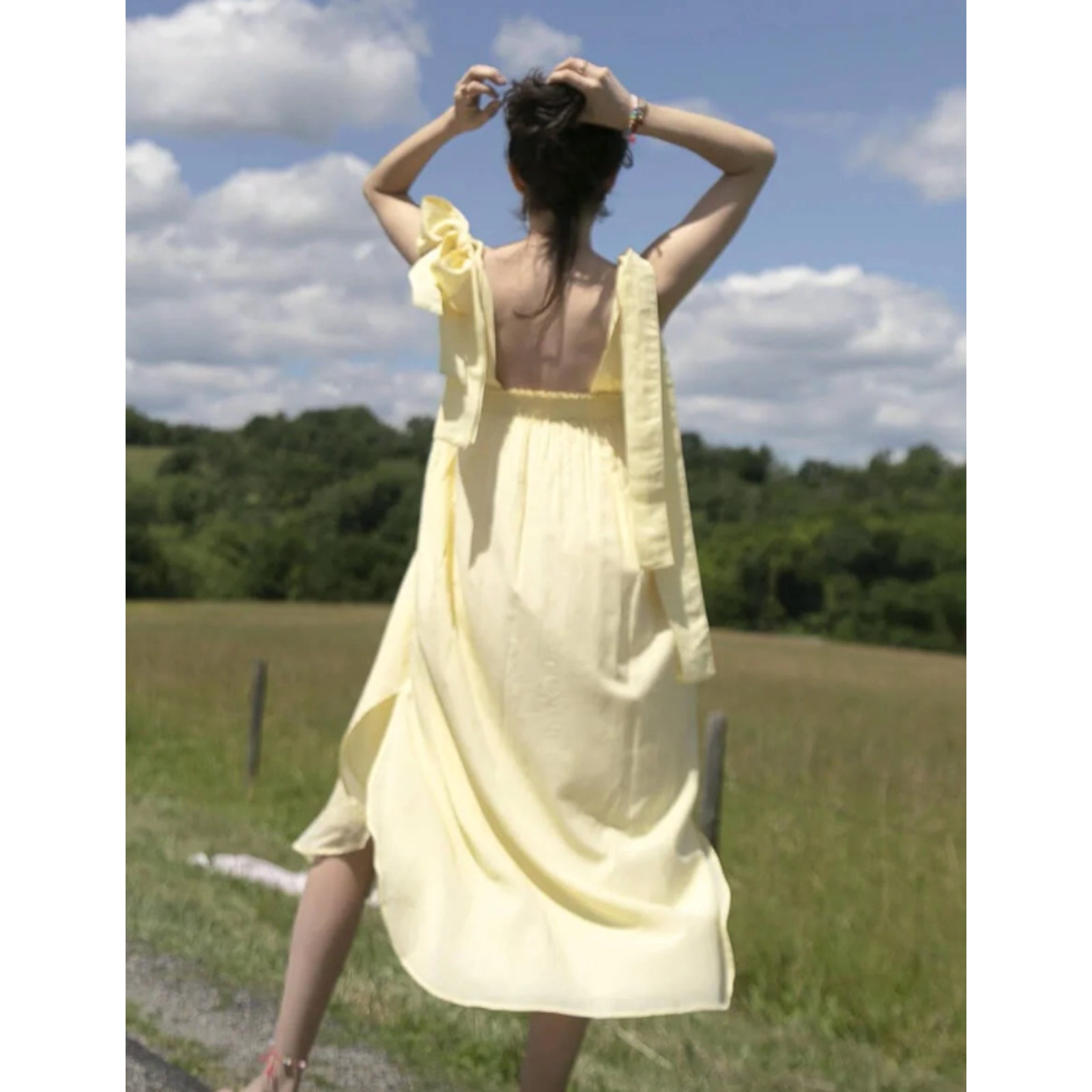 Sunday Forever Dress Sleepwalker Gown Tie Strap Cottagecore Coquette Fairy OS
