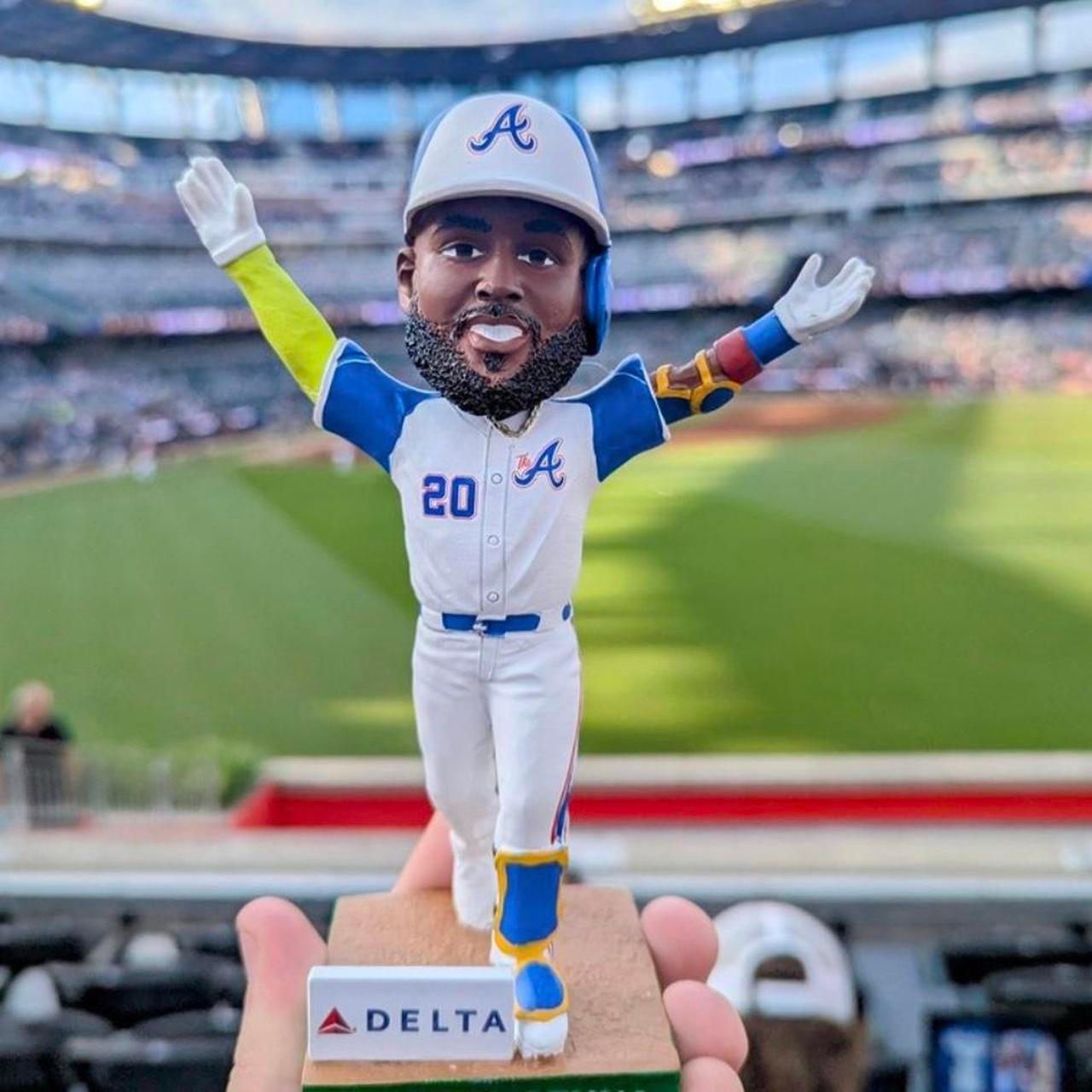 Marcell Ozuna Bobblehead Atlanta Braves sponsored by Delta Airlines NEW IN BOX
