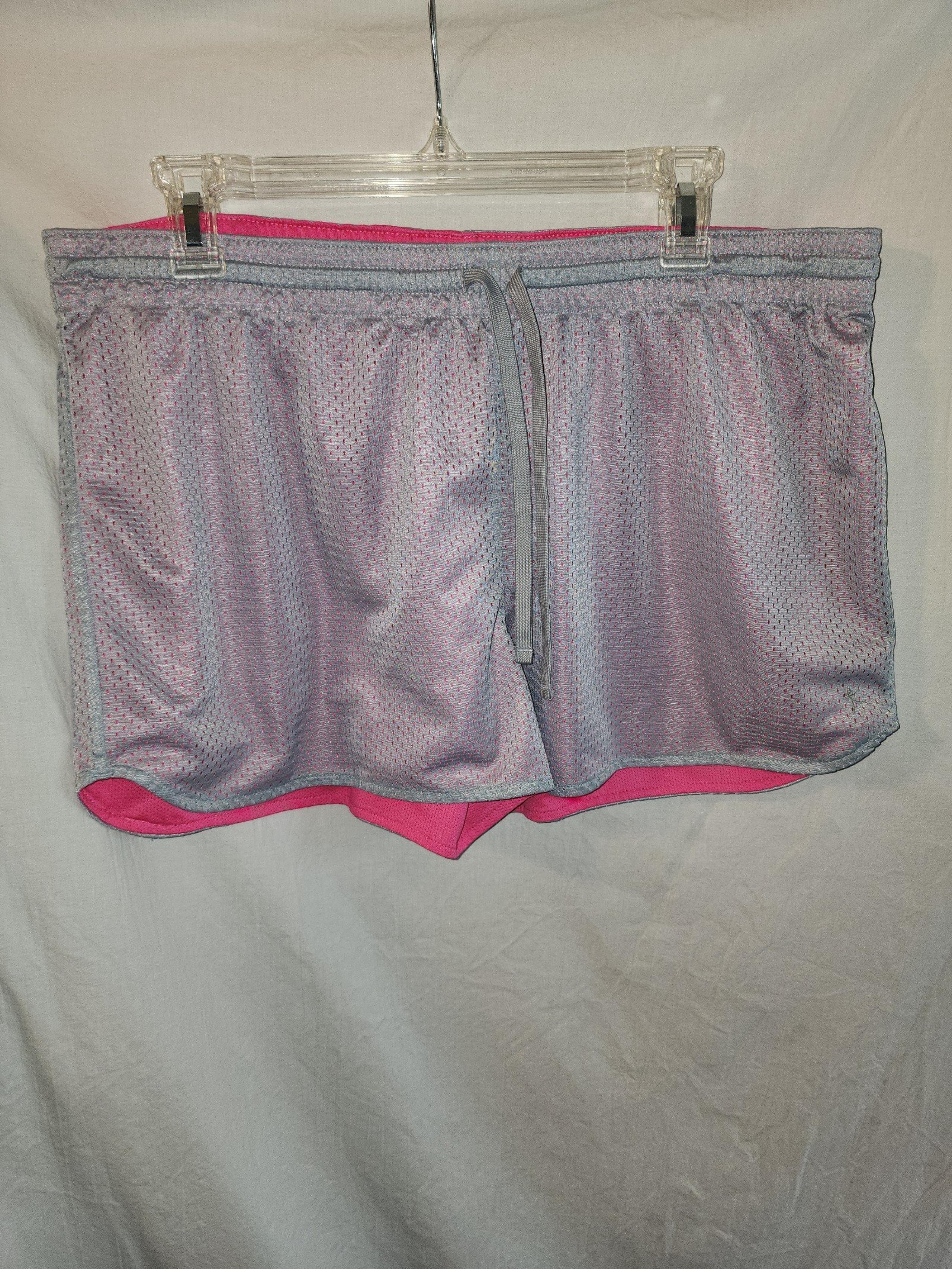 Danskin now womens size xlarge pink grey shorts