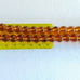 Amber Glass Bead Necklace - Choker Length - Double Strand with Brass Clasp