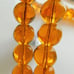 Amber Glass Bead Necklace - Choker Length - Double Strand with Brass Clasp