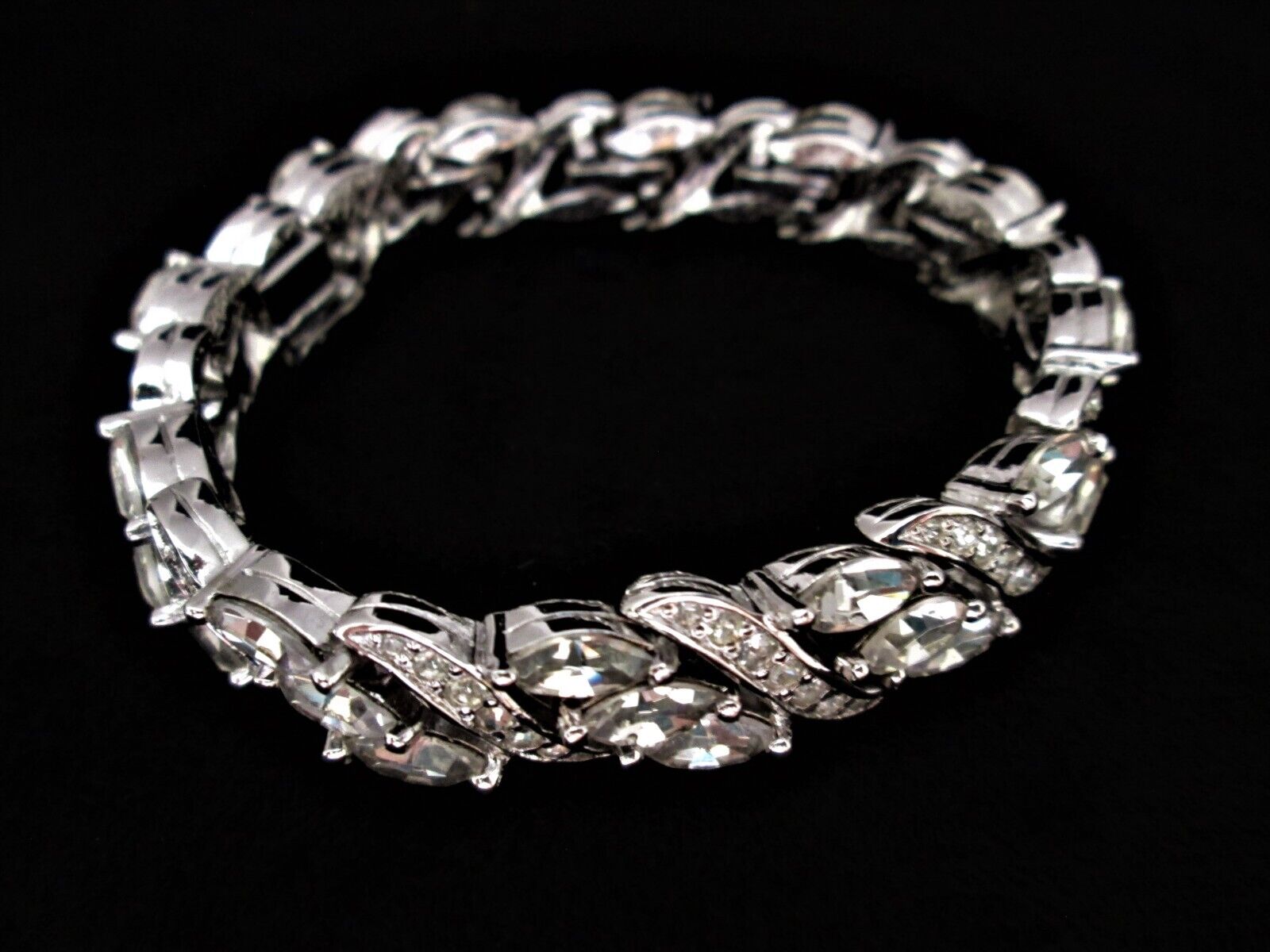 Panetta Vintage Signed Rhinestone Bracelet
