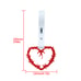 NEW 2PCS BARBED WIRE RED JDM TSURIKAWA RING WHITE Handle Strap Drift Charm