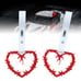 NEW 2PCS BARBED WIRE RED JDM TSURIKAWA RING WHITE Handle Strap Drift Charm