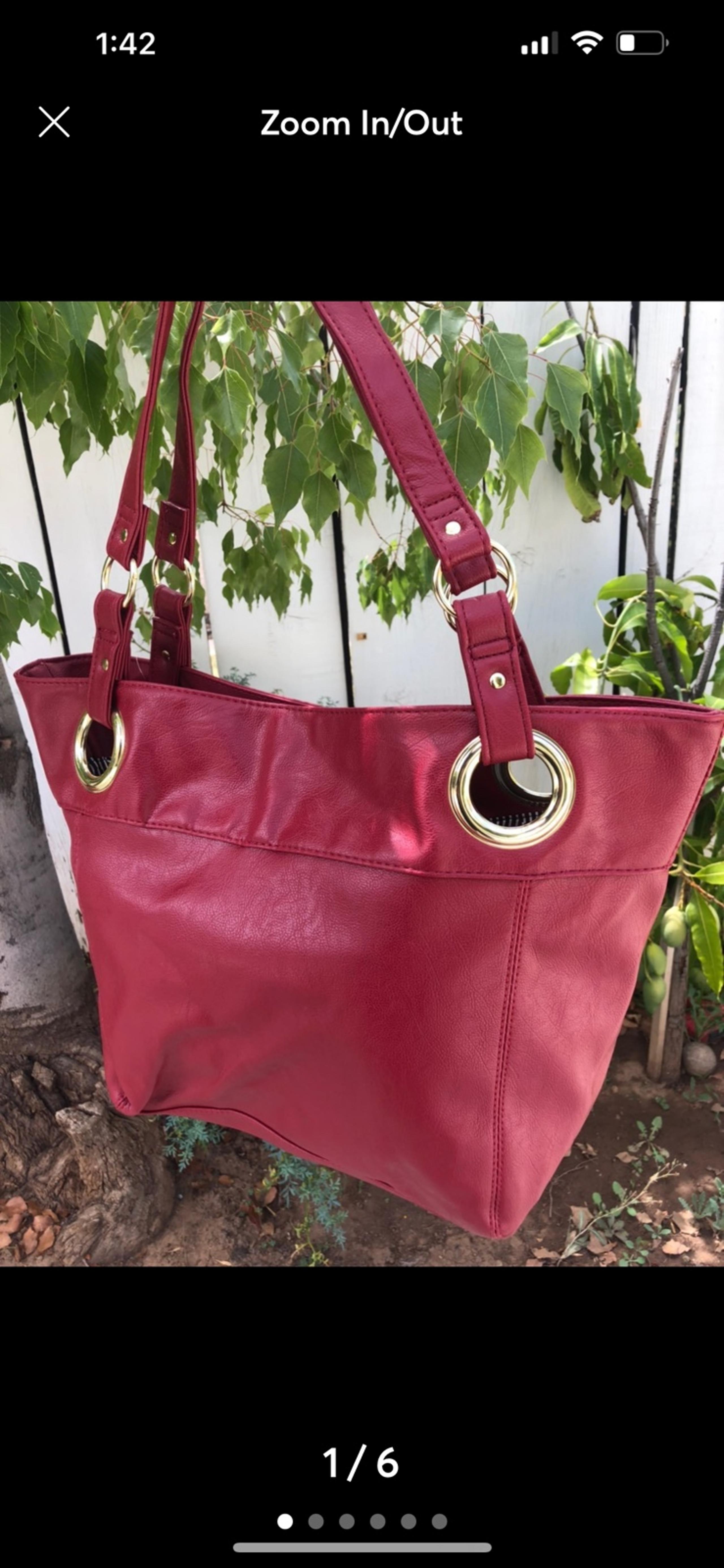 Red leather bag
