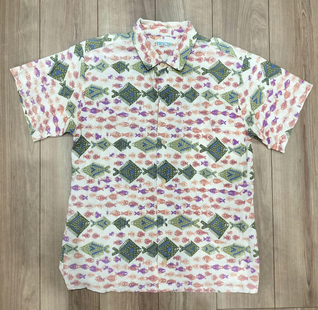 Patagonia Pataloha AC Shirt, White Tag, 90s, Aloha Shirt, Fish