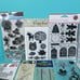 Rubber Cling Mixed Stamp Lot Clear Holiday Christmas Craft Martha Stewart Unused
