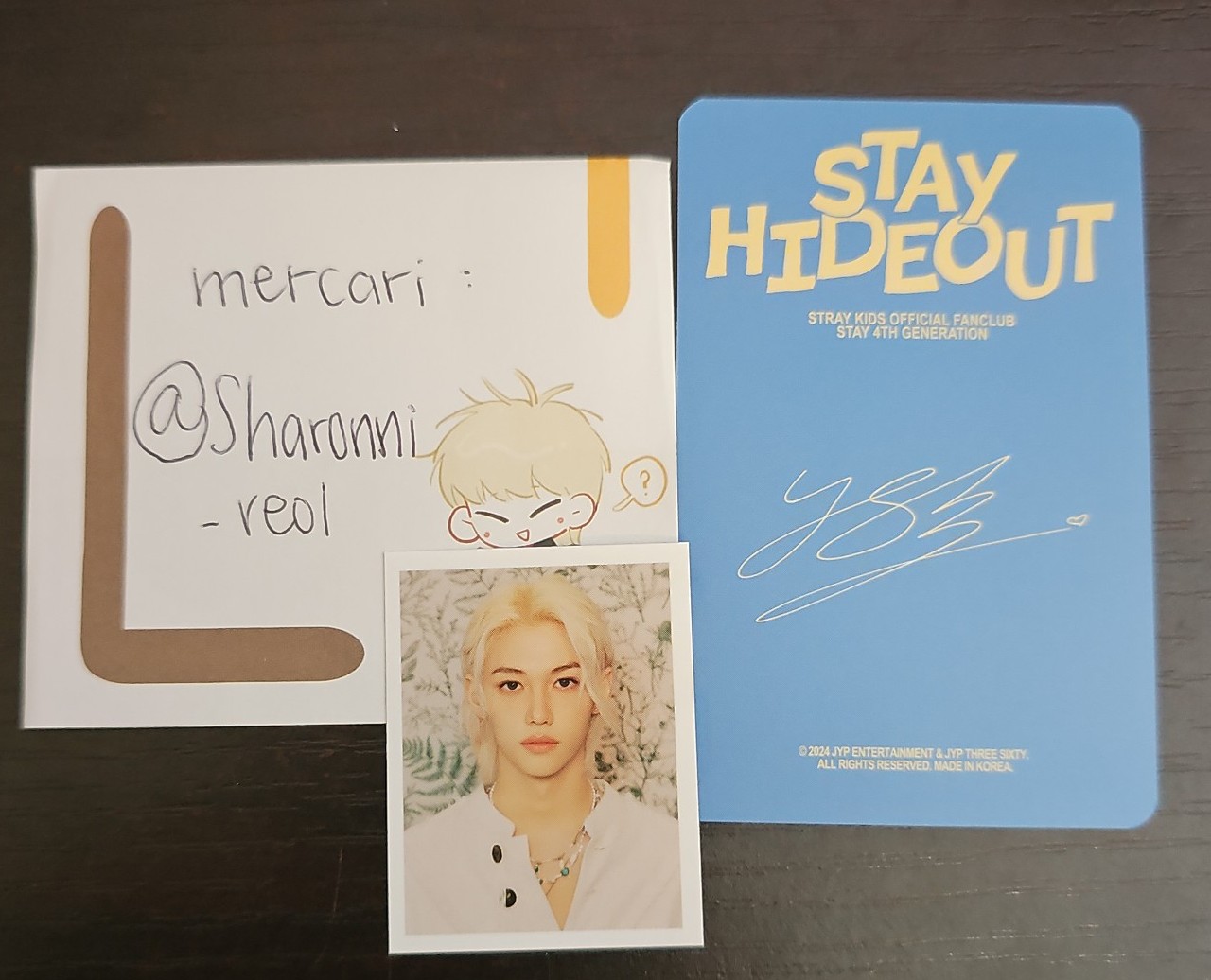 Stray Kids Official 4th Gen membership Felix photocard set - detail