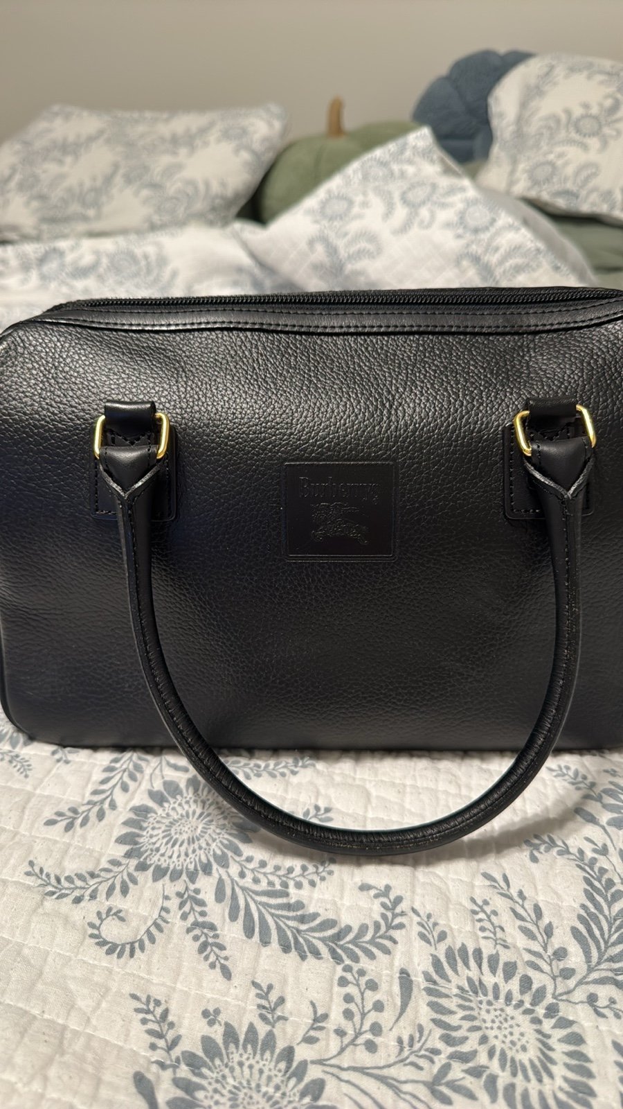 Burberry Black Boston Bag