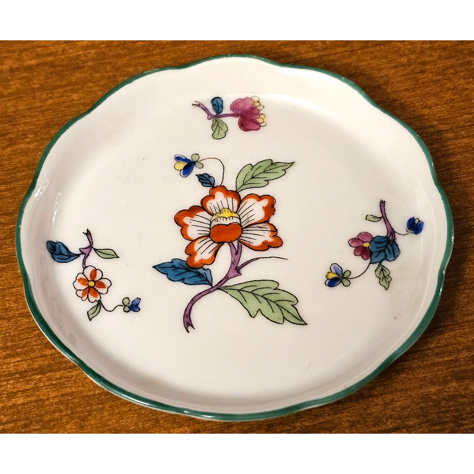 RARE Vintage Herend Hungary 1839- 1939 Butter Pat Dish Mini Plate D (gg310)