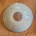 Vintage Glass 3 Ball Light Fixture Shade; Clear w Soft Yellow Raised Detail Insi