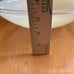 Vintage Glass 3 Ball Light Fixture Shade; Clear w Soft Yellow Raised Detail Insi