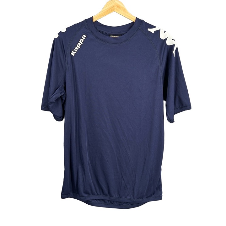 Kappa Castolo Short Sleeve Soccer T-shirt Logo Blue Short Sleeve Mens Medium New