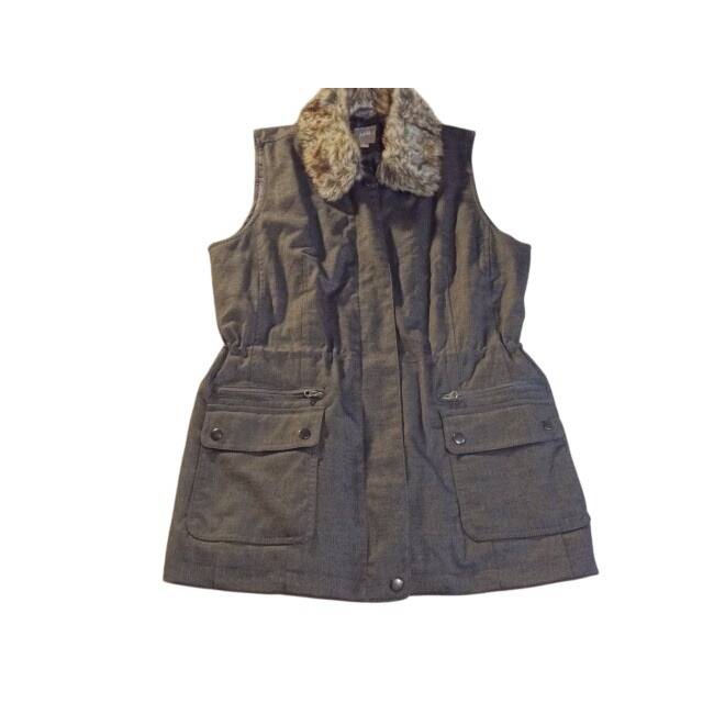J.Jill Down Vest Size M Light Brown Puffer Vest Jacket
