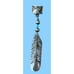 Vintage Southwestern Sterling Silver Turquoise feather dangle Ear Cuff