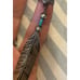 Vintage Southwestern Sterling Silver Turquoise feather dangle Ear Cuff