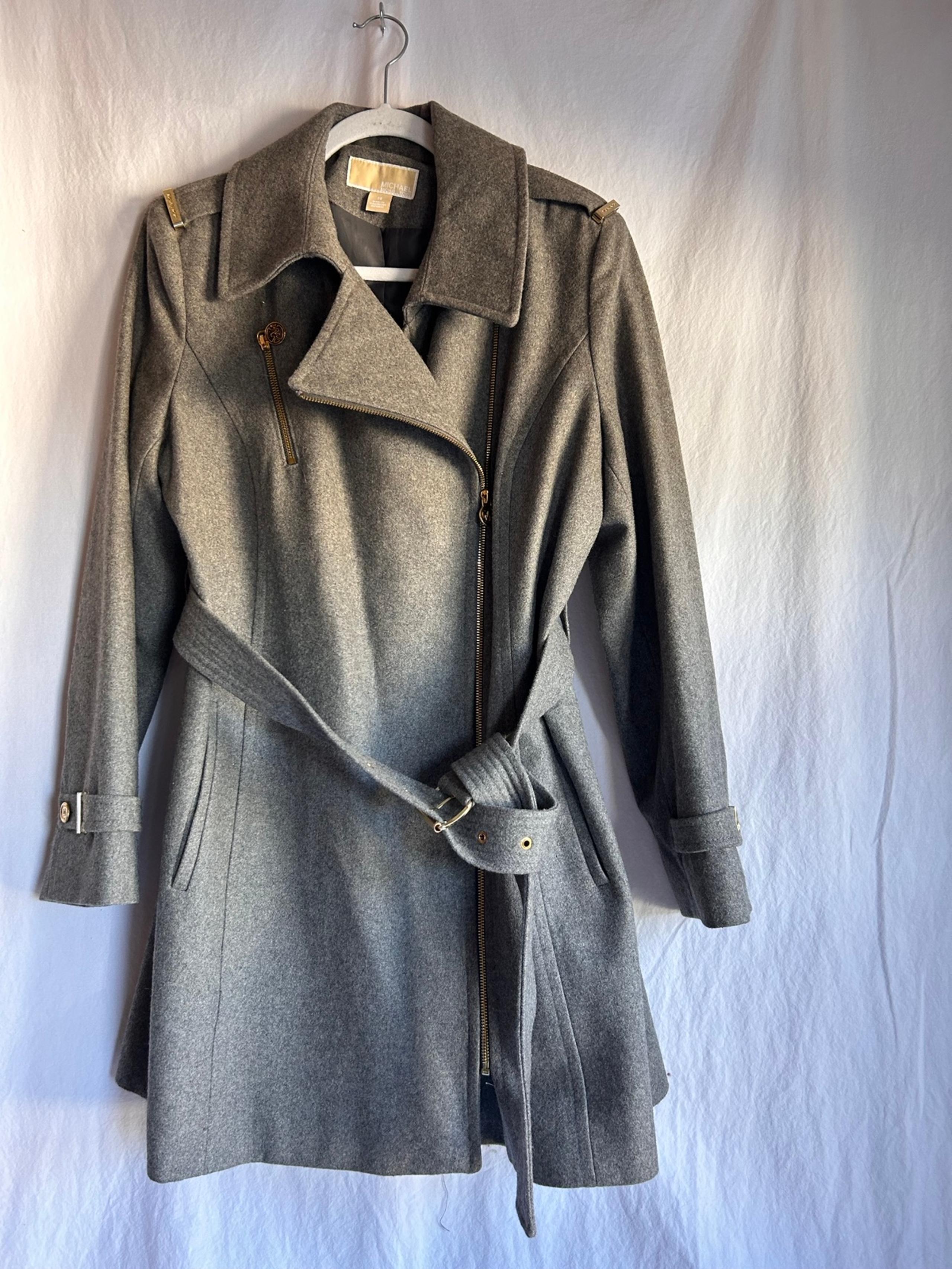 Michael Kors Wool Asymetrical trench Coat women’s size 14