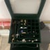 New Jewelry Box with Glass Lid, 3-Layer Jewelry Organizer, 2 Drawers.