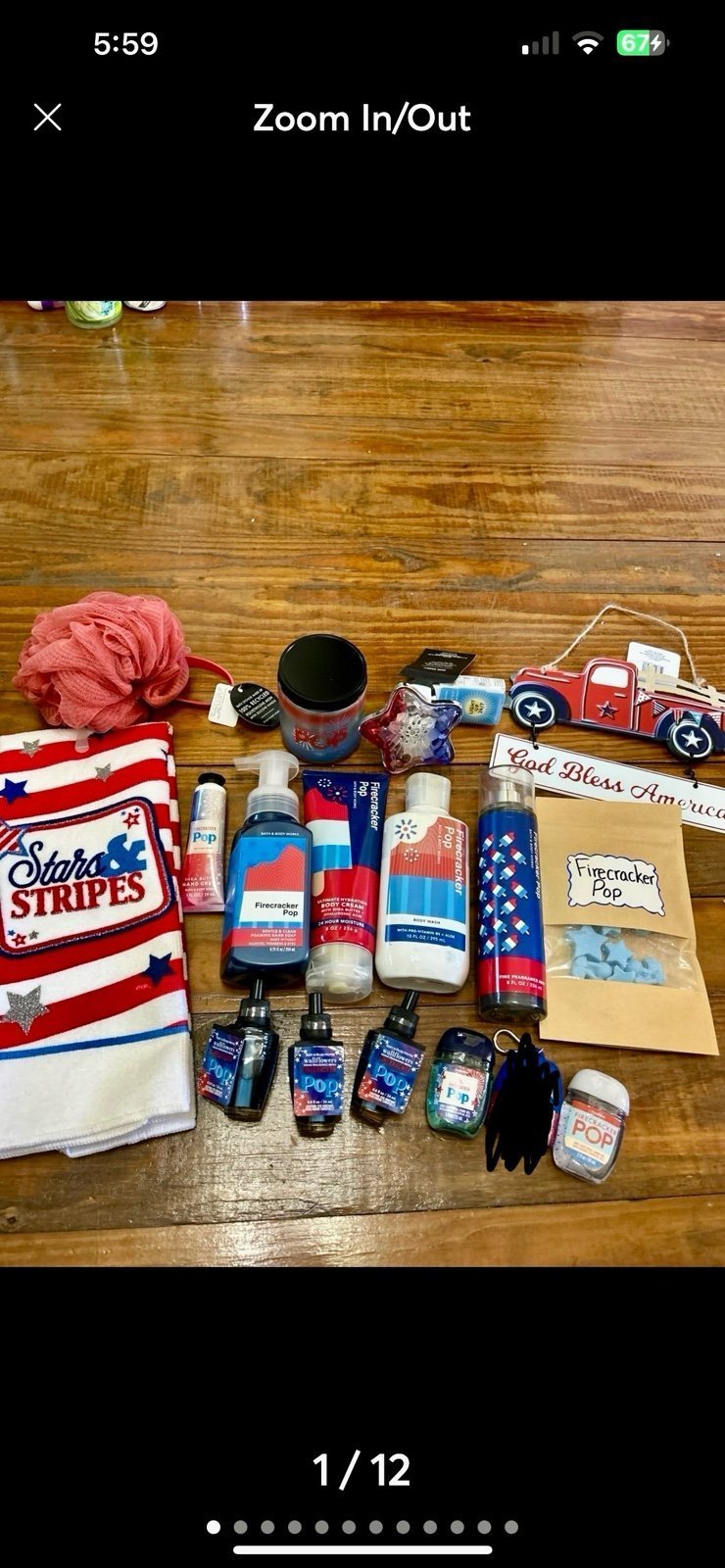 NWT BBW Firecracker Pop candle, body & home scent bundle