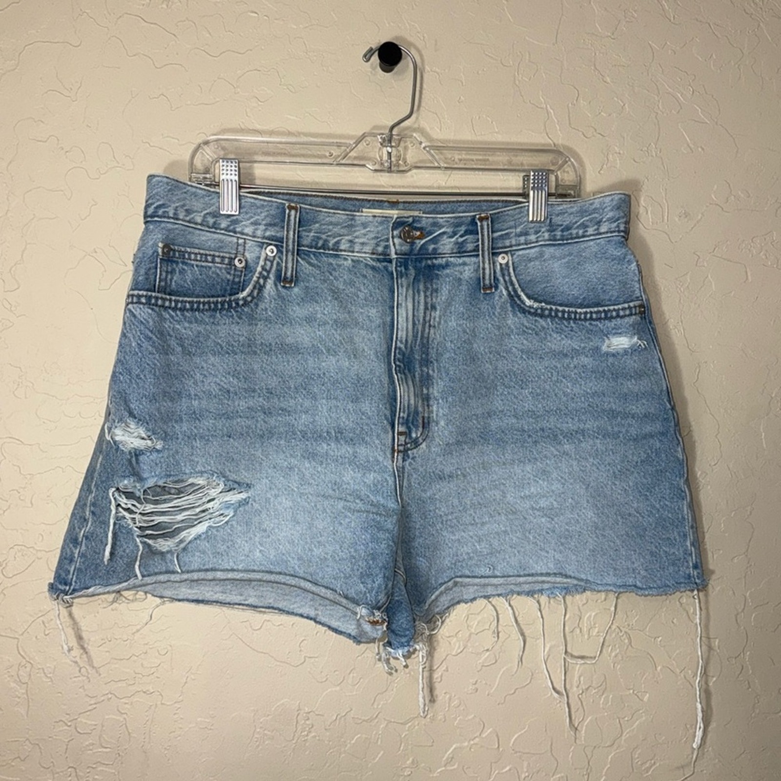 Madewell the mom Jean shorts.