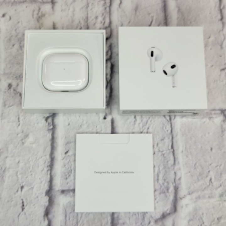 Apple AirPods 3rd Gen with Lightning Charging Case & Cable White A2565 MME73AM/A