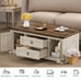 Coffee Table with Storage Drawers & Cabinet Cocktail Table Living Room