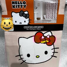 Viral Sanrio Hello Kitty Halloween Candy Corn Shower Curtain New 72in X 72in