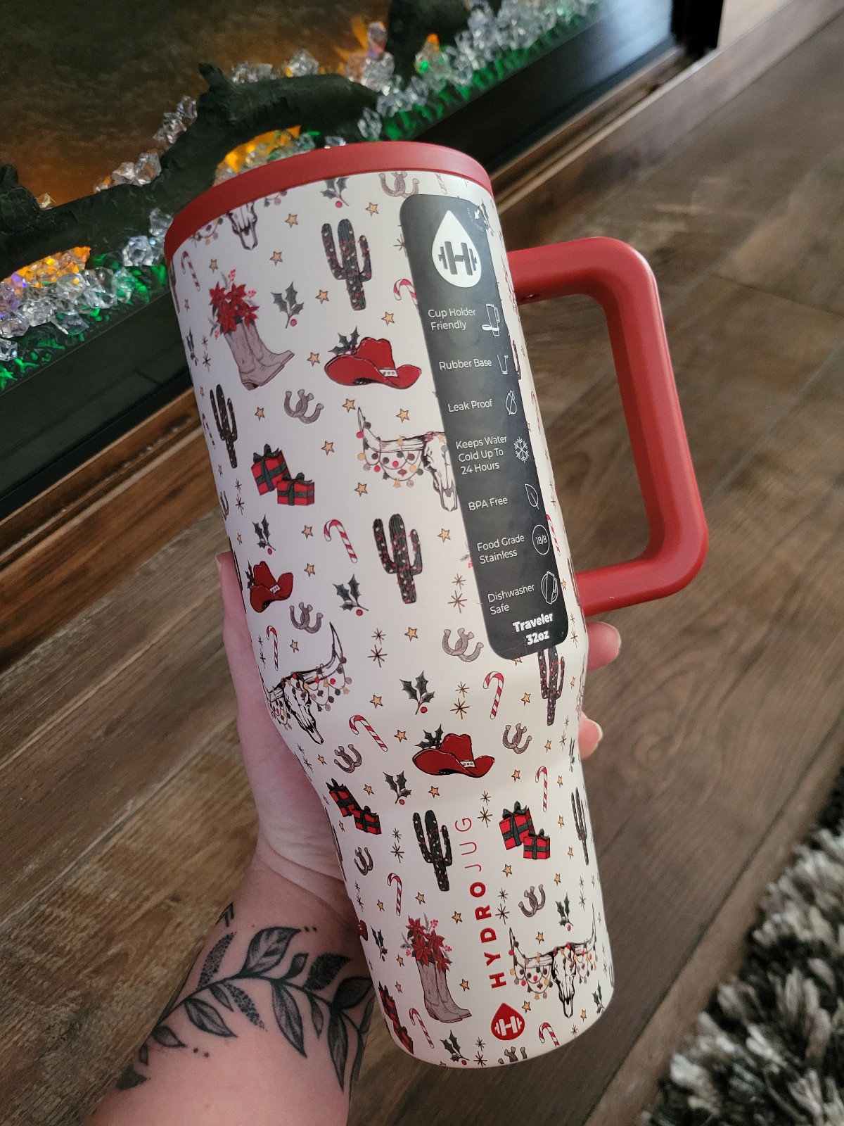 Hydrojug Cowboy Christmas 32 oz