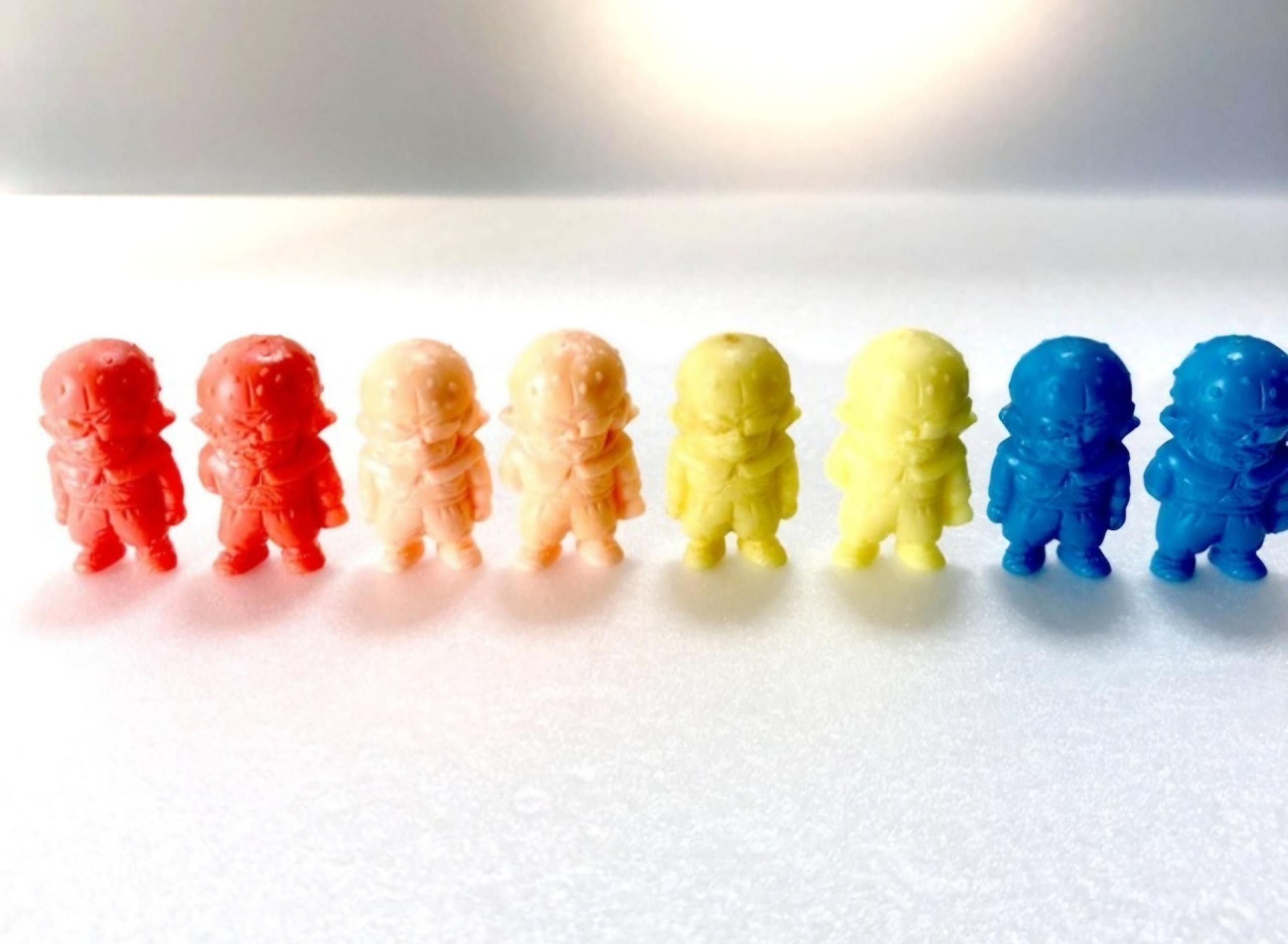 Lakasei and rasin dragon ball keshi set 8 pieces 4 colors