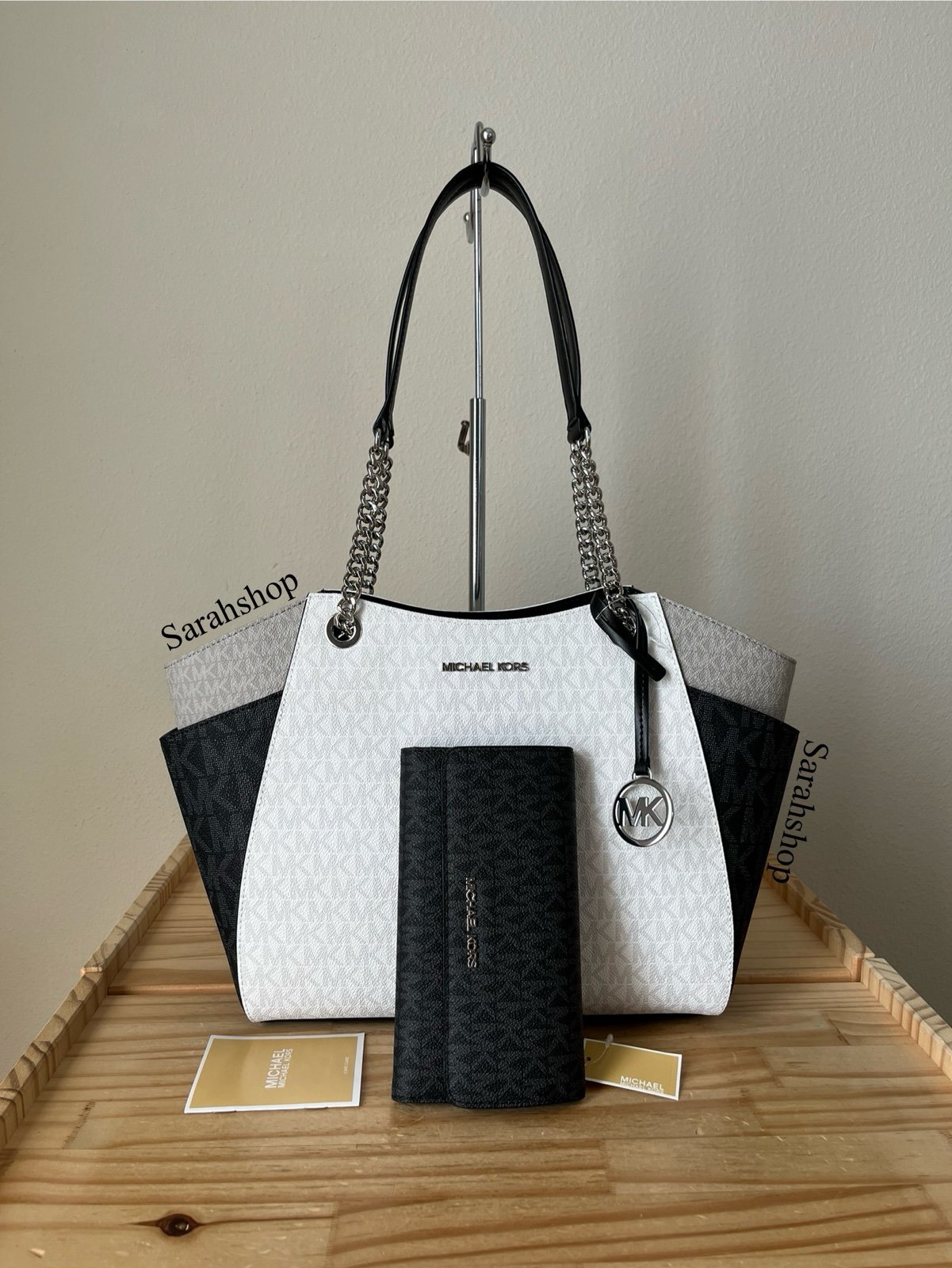 Michael Kors Jet Set Travel Large Chain Shoulder Tote Set