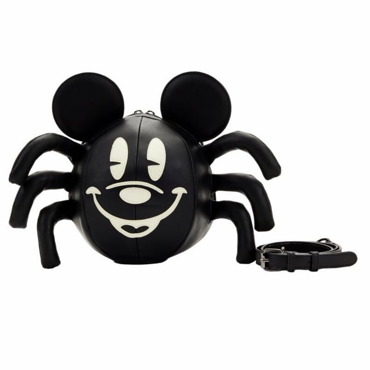 NWT Stitch Shoppe By Loungefly Disney Mickey Mouse Glow Spider Crossbody Bag