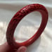 Vintage Red Carved Cinnabar Bangle Costume Estate Bracelet
