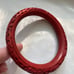Vintage Red Carved Cinnabar Bangle Costume Estate Bracelet