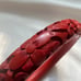 Vintage Red Carved Cinnabar Bangle Costume Estate Bracelet