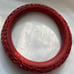Vintage Red Carved Cinnabar Bangle Costume Estate Bracelet