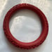 Vintage Red Carved Cinnabar Bangle Costume Estate Bracelet