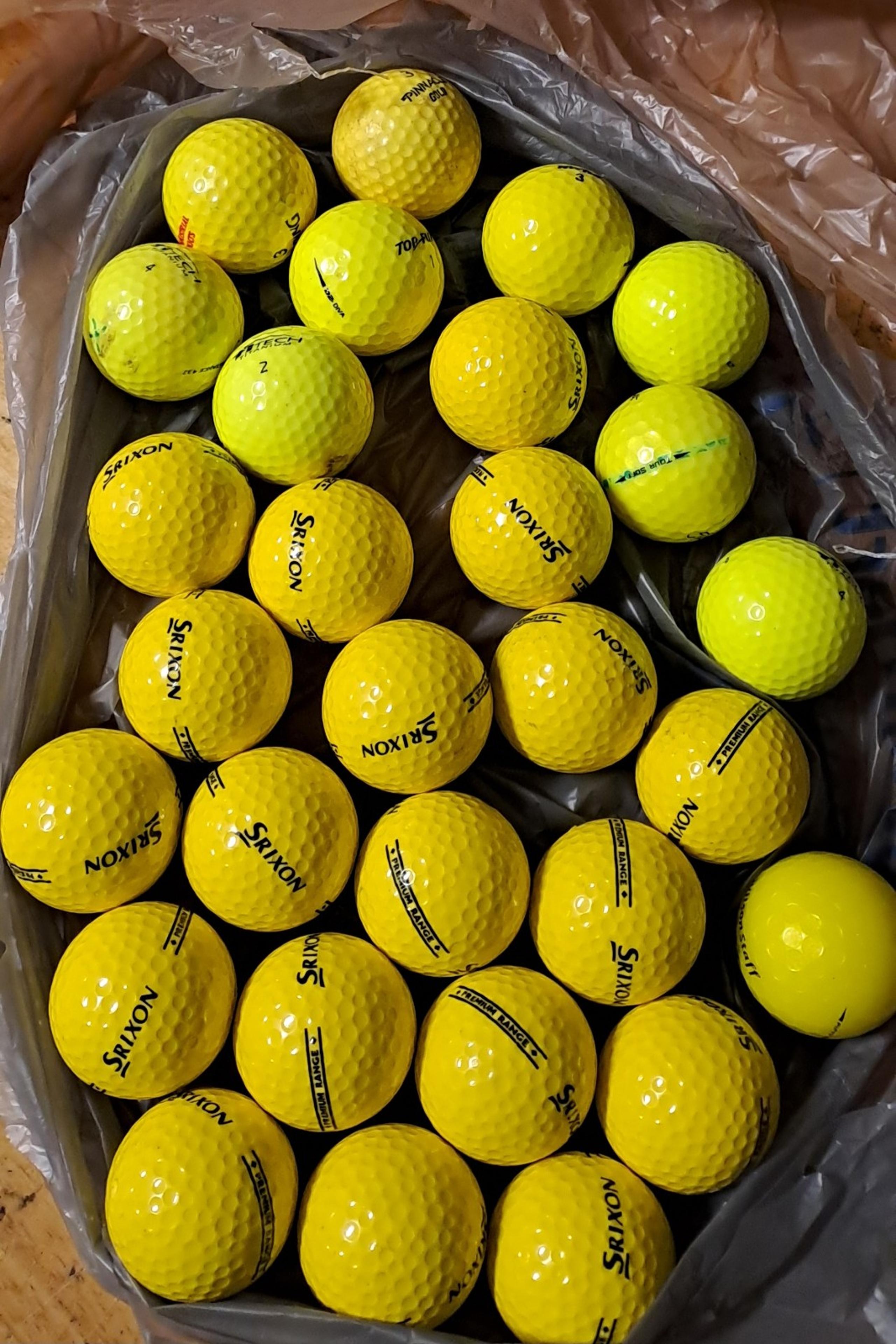 Golf Balls Yellow 30 Pcs SRIXON TOP FLITE SPALDING ETC ..