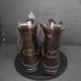 Polo Ralph Lauren Hayward Boots Mens Sz 7.5D Brown Black Leather Biker Booties