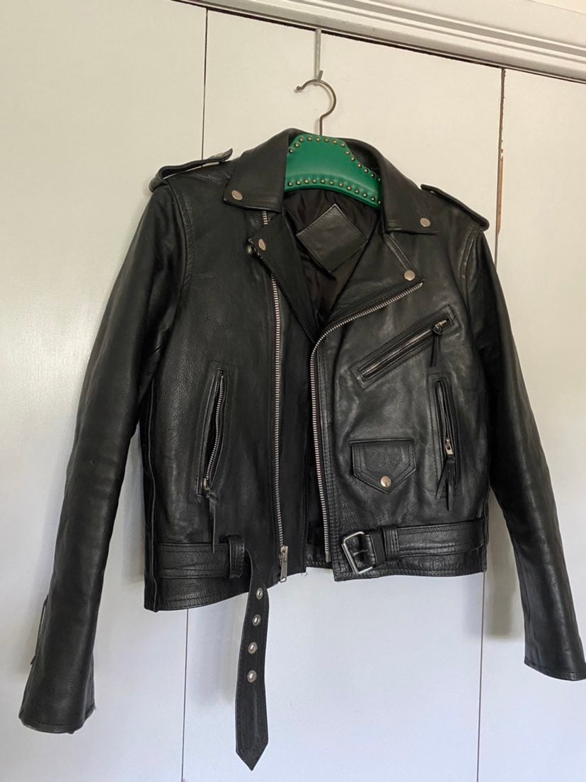 Leather moto jacket